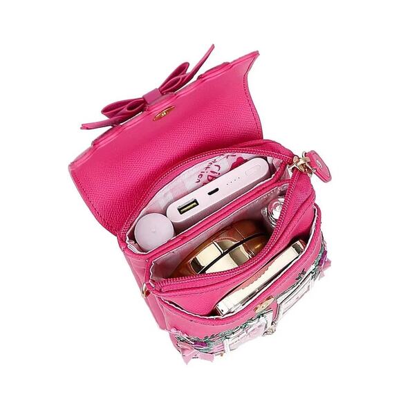 Vendula Ribbons & Bows Haberdashery Crossbody Phone Pouch Pink Ribbon Purse NWOT - Picture 4 of 15